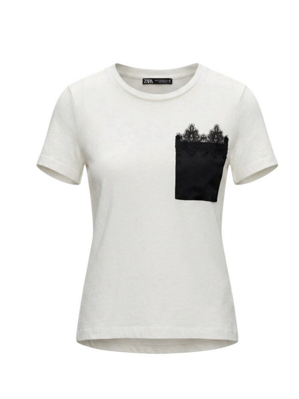 Zara T-shirt with Contrast Pocket Size S